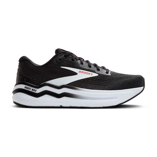 Men's Ghost Max 2 Running Shoe - Black/White/Fiery Red - Regular (D)