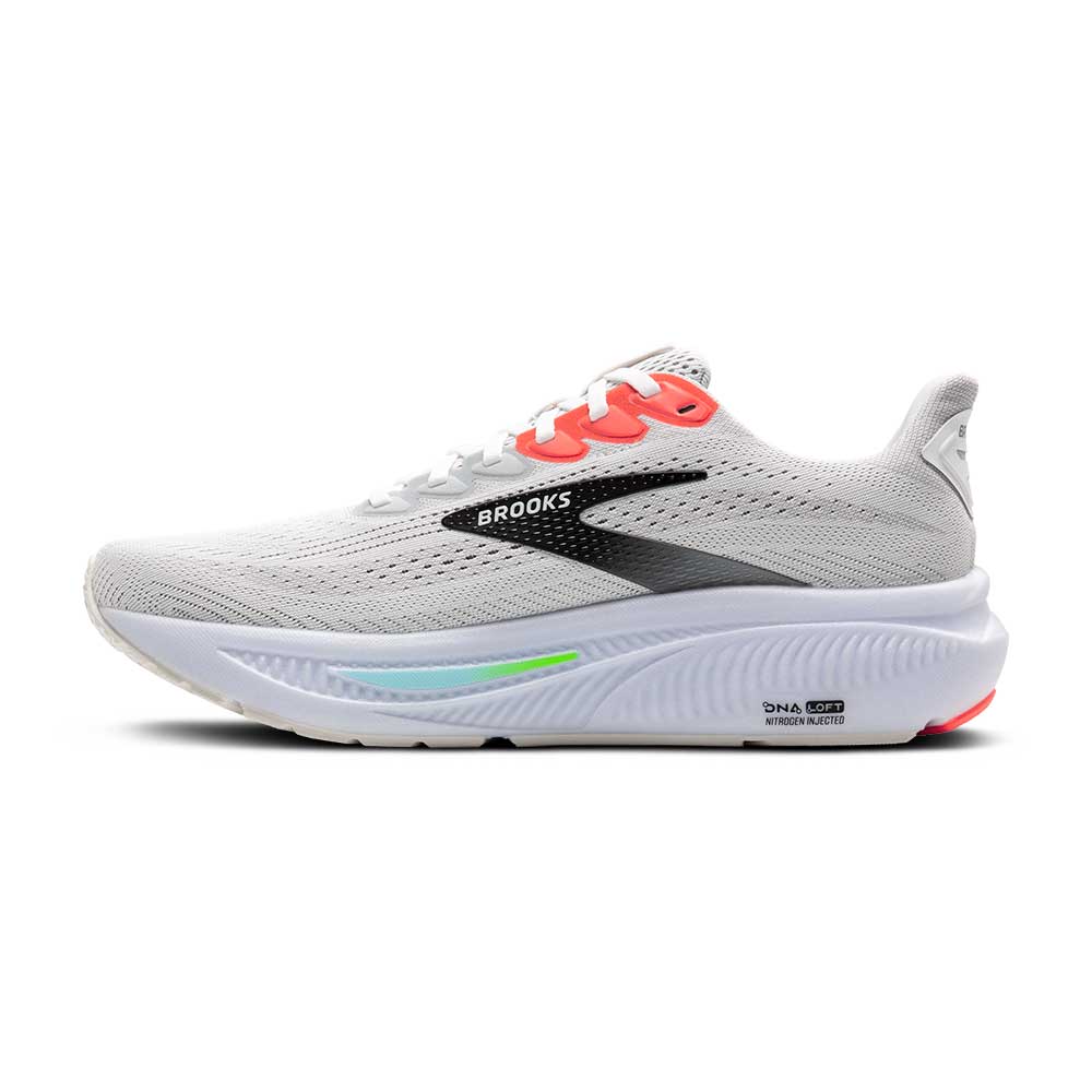 Men's Ghost 17 Running Shoe - White/Pink Clay/Gecko
