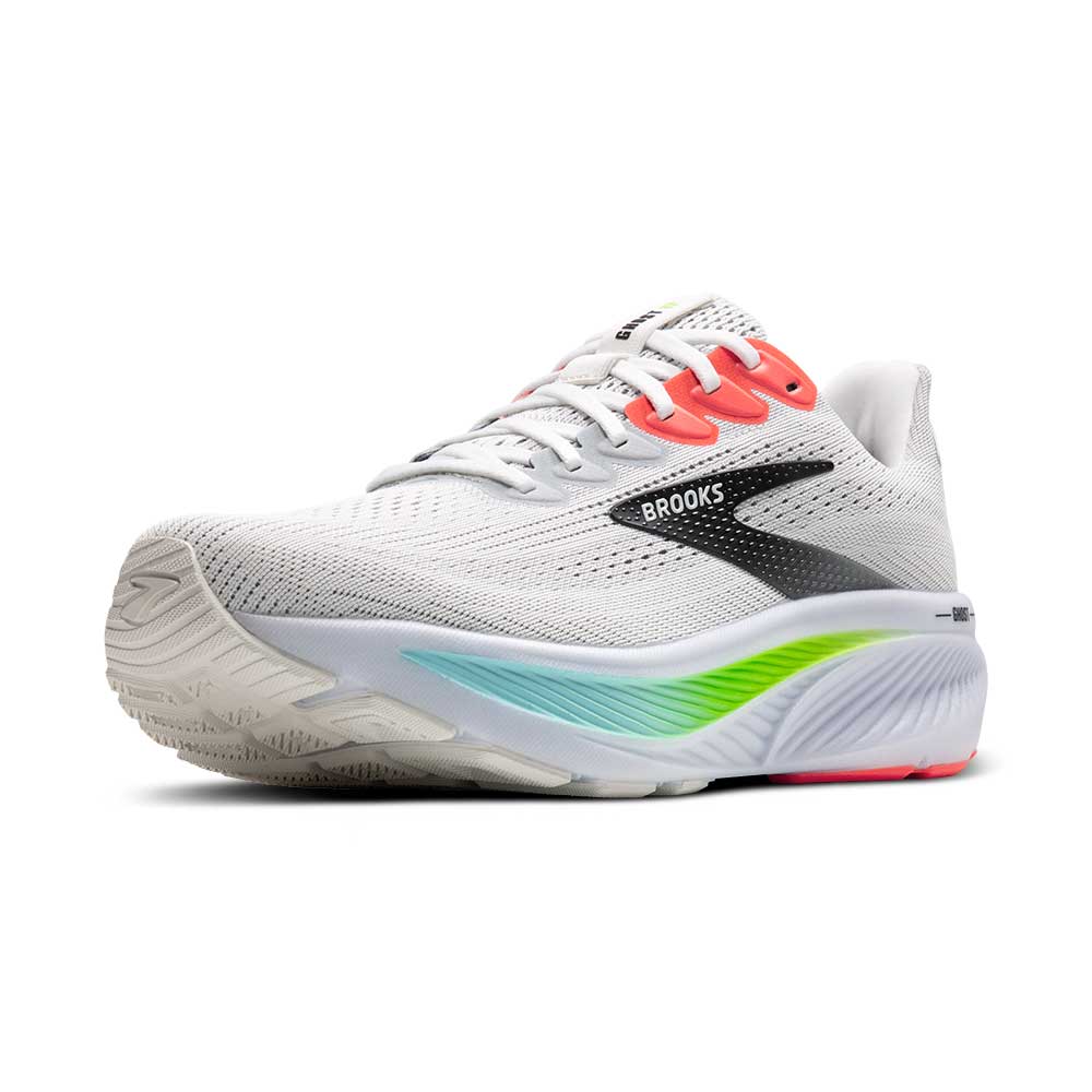 Men's Ghost 17 Running Shoe - White/Pink Clay/Gecko