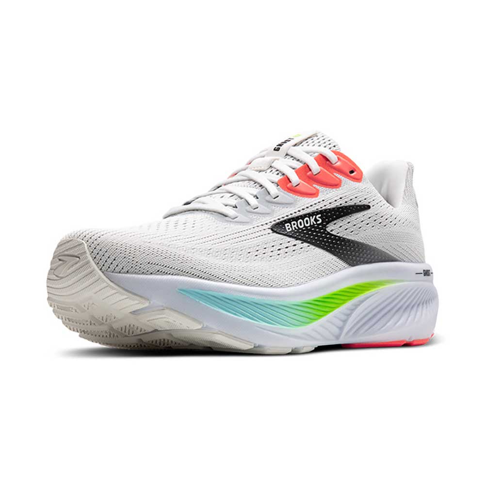 Men's Ghost 17 Running Shoe - White/Pink Clay/Gecko - Wide (2E)