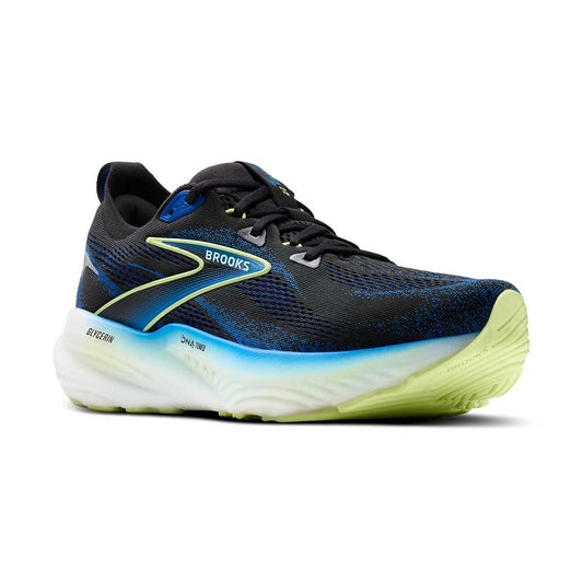 Men's Glycerin 22 Running Shoe - Black/Cobalt/Neo Yellow Regular (D)