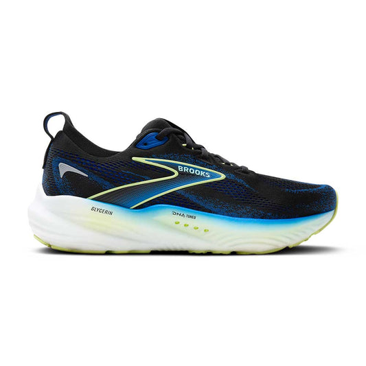 Men's Glycerin 22 Running Shoe - Black/Cobalt/Neo Yellow Regular (D)