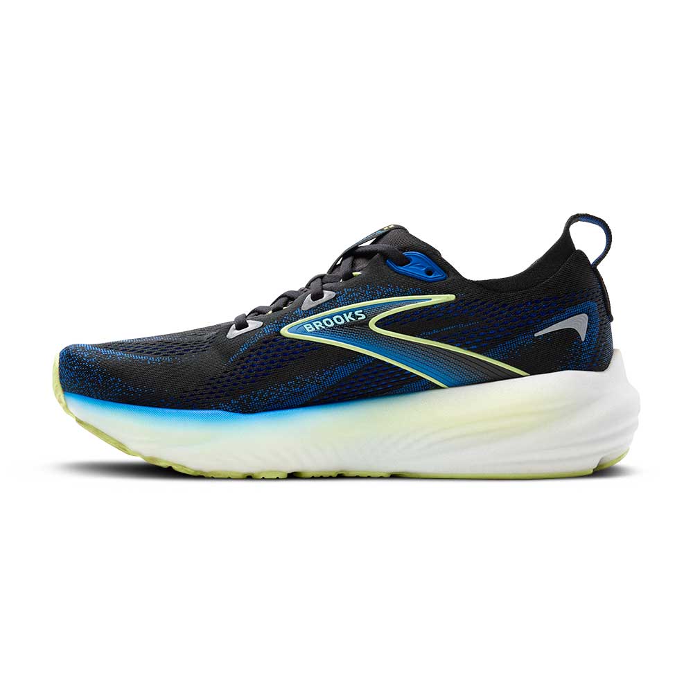 Men's Glycerin 22 Running Shoe - Black/Cobalt/Neo Yellow Regular (D)