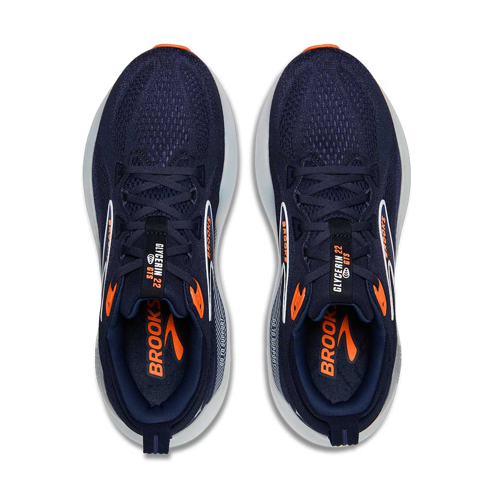 Men's Glycerin GTS 22 Running Shoe - Peacoat/Blue Ribbon/Orange - Regular (D)