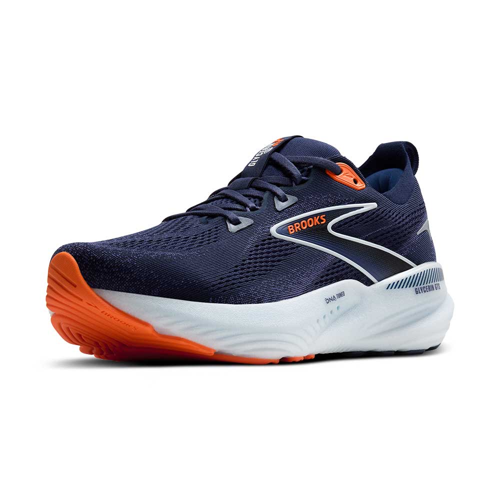 Men's Glycerin GTS 22 Running Shoe - Peacoat/Blue Ribbon/Orange - Regular (D)