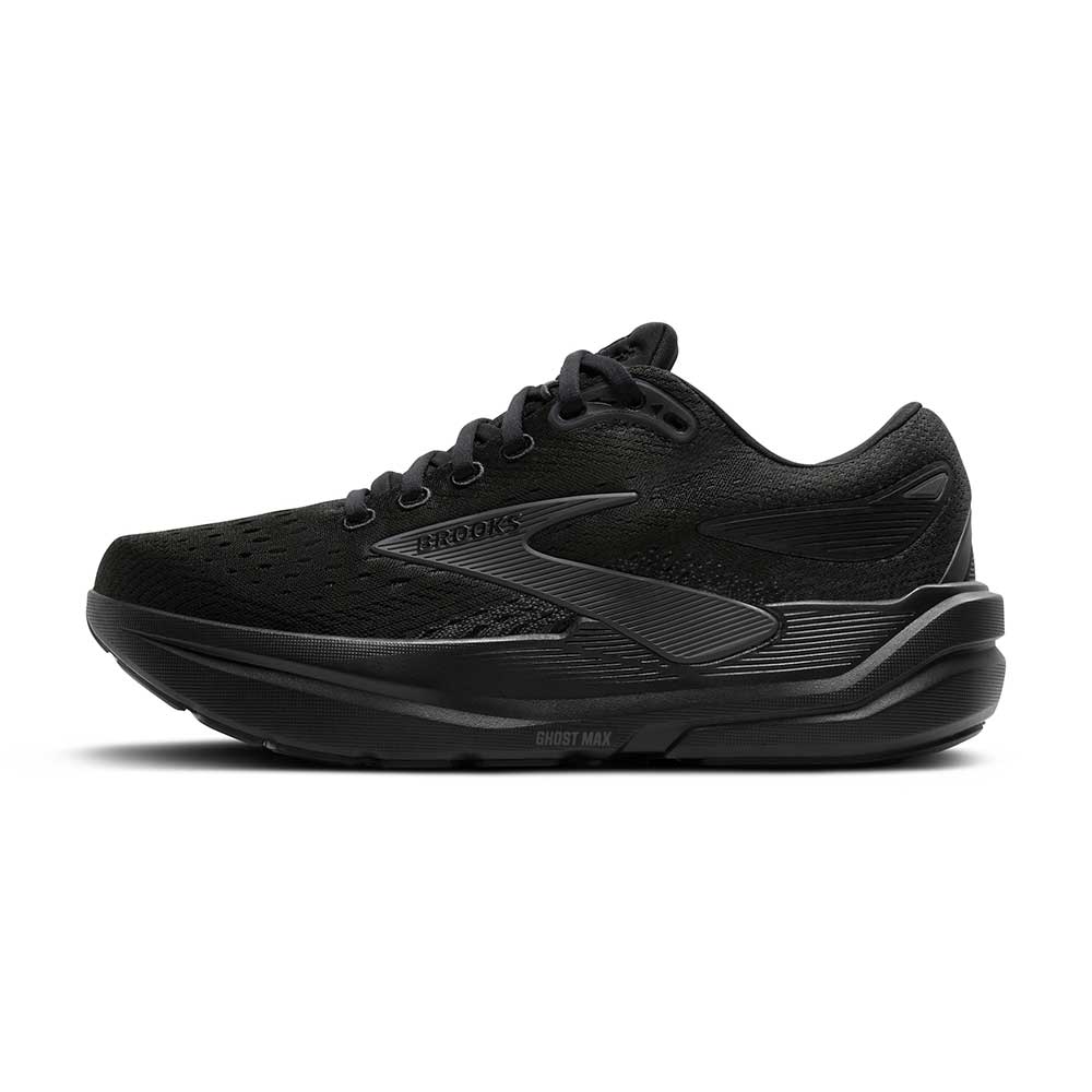Men's Ghost Max 3 Running Shoe - Black/Black/Ebony - Extra Wide (4E)