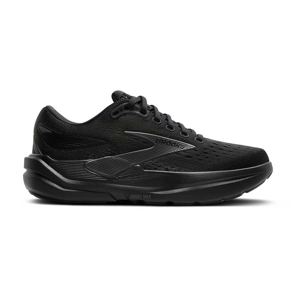 Men's Ghost Max 3 Running Shoe - Black/Black/Ebony - Extra Wide (4E)