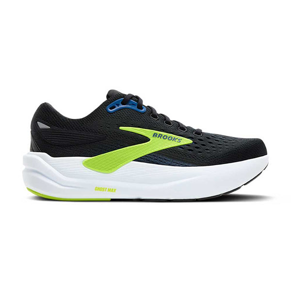Men's Ghost Max 3 Running Shoe - Black/Navy/Acid Lime - Regular (D