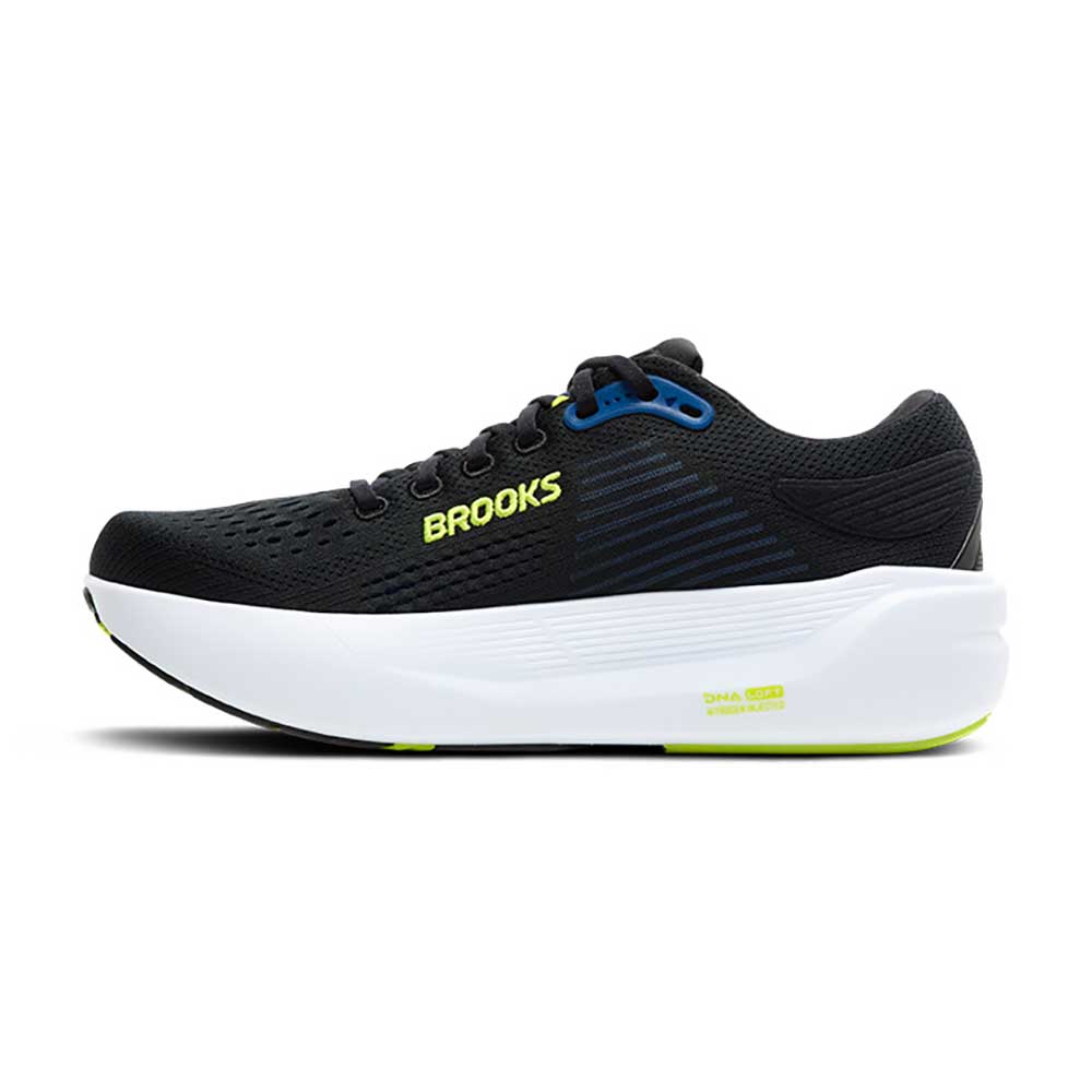 Men's Ghost Max 3 Running Shoe - Black/Navy/Acid Lime - Regular (D)