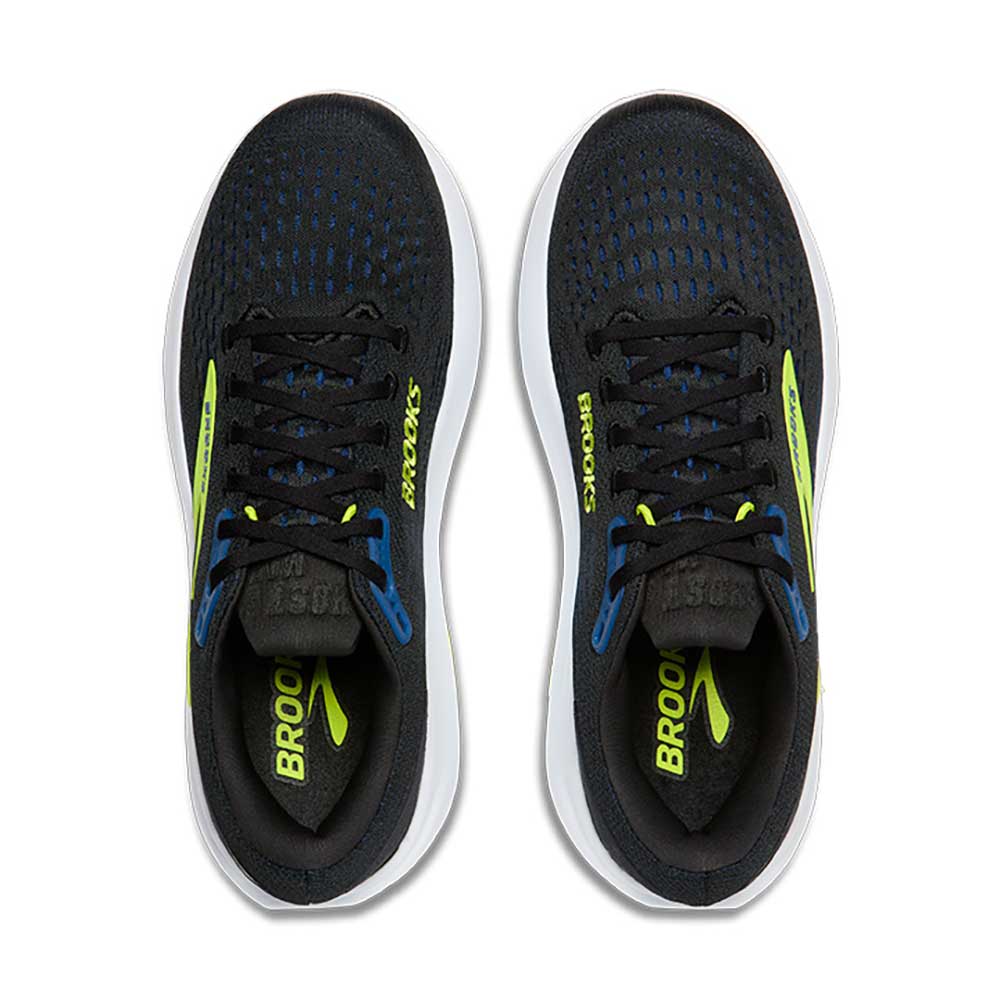 Men's Ghost Max 3 Running Shoe - Black/Navy/Acid Lime - Regular (D)