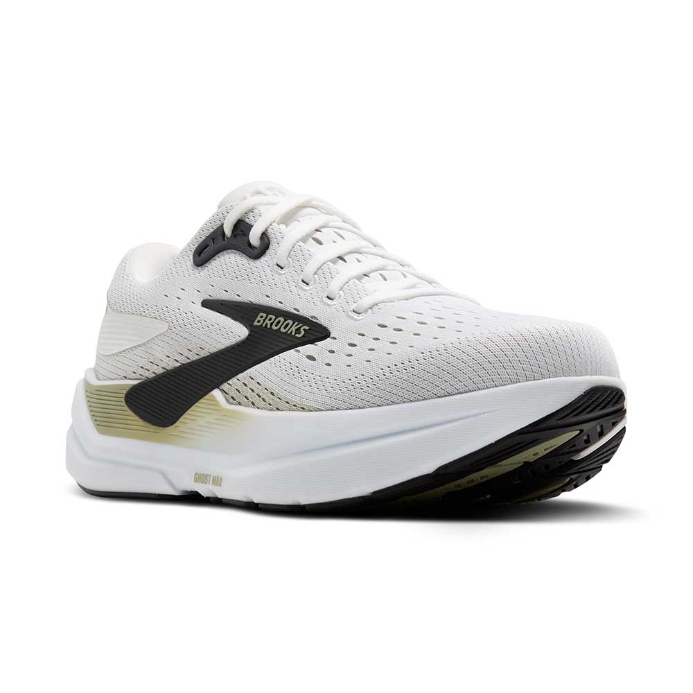 Men's Ghost Max 3 Running Shoe - Bright White/Tea/Black - Wide (2E)