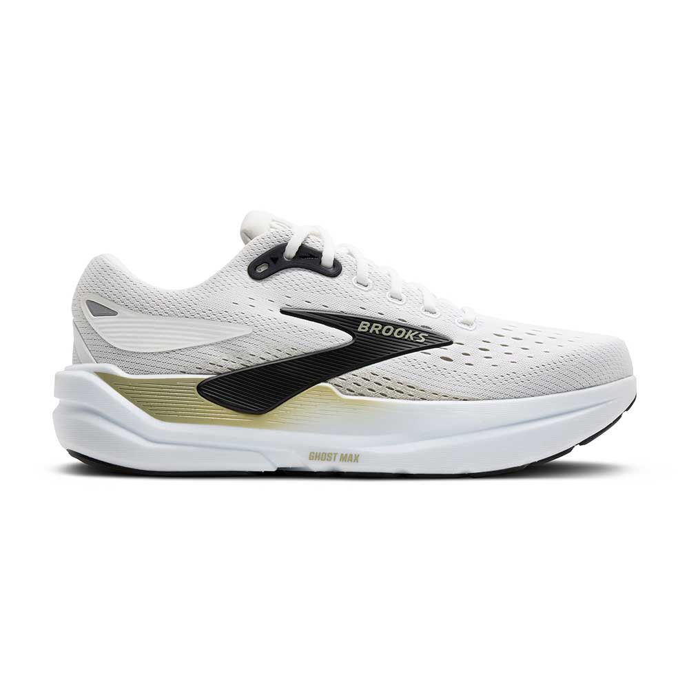 Men's Ghost Max 3 Running Shoe - Bright White/Tea/Black - Wide (2E)