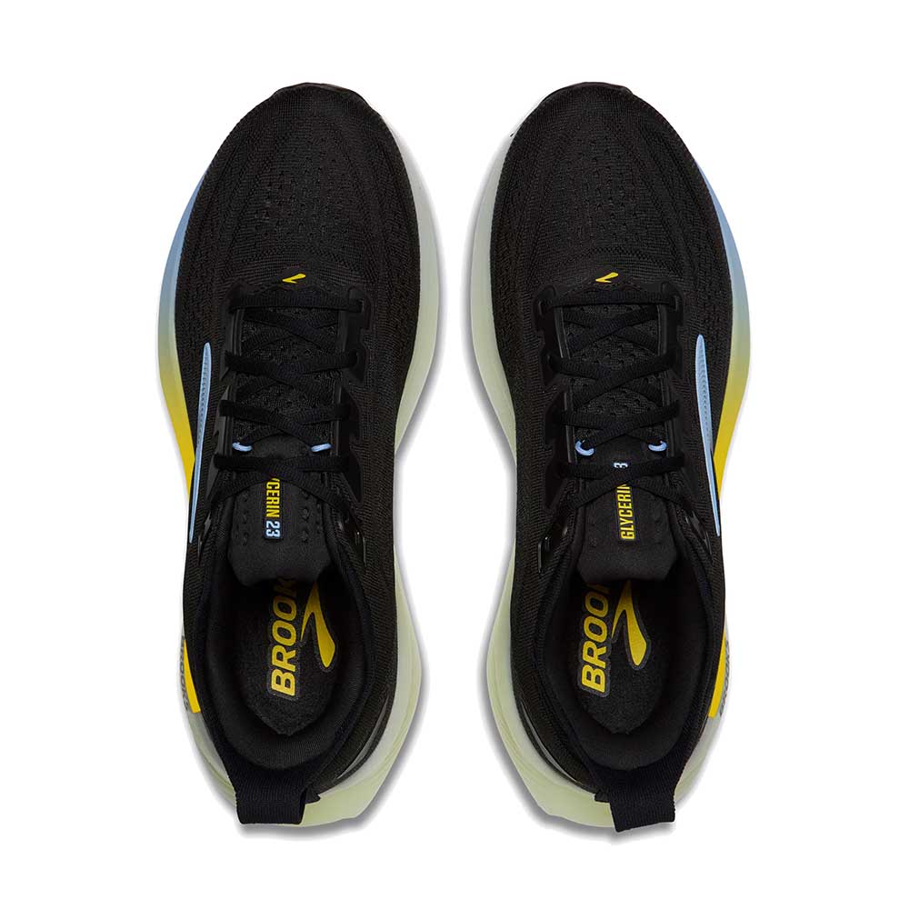 Men's Glycerin 23 Running Shoe - Black/Cyber Yellow/Nightlife - Regular (D)