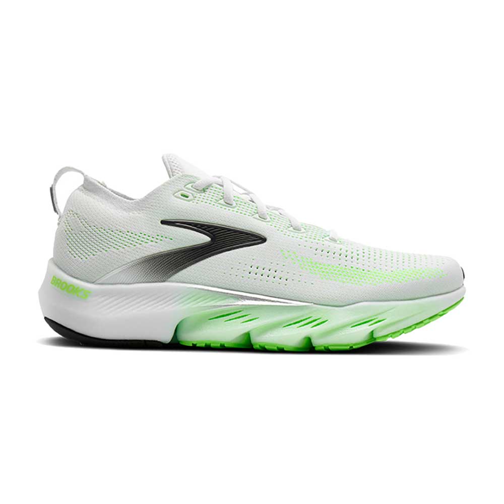 Men's Glycerin Flex Running Shoe - White/Green Gecko/Phantom - Regular (D)