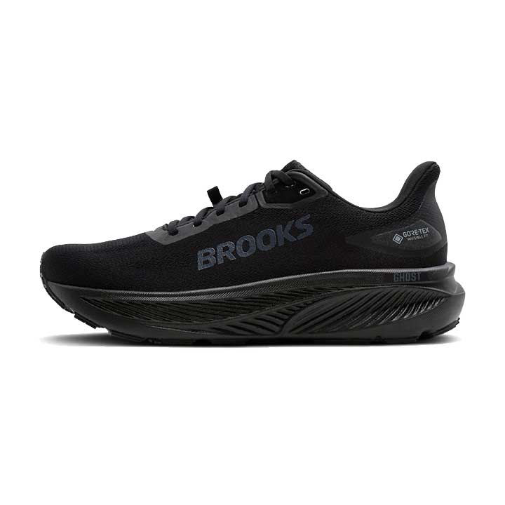 Men's Ghost 18 GTX Running Shoe - Black/Black/Ebony - Regular (D)