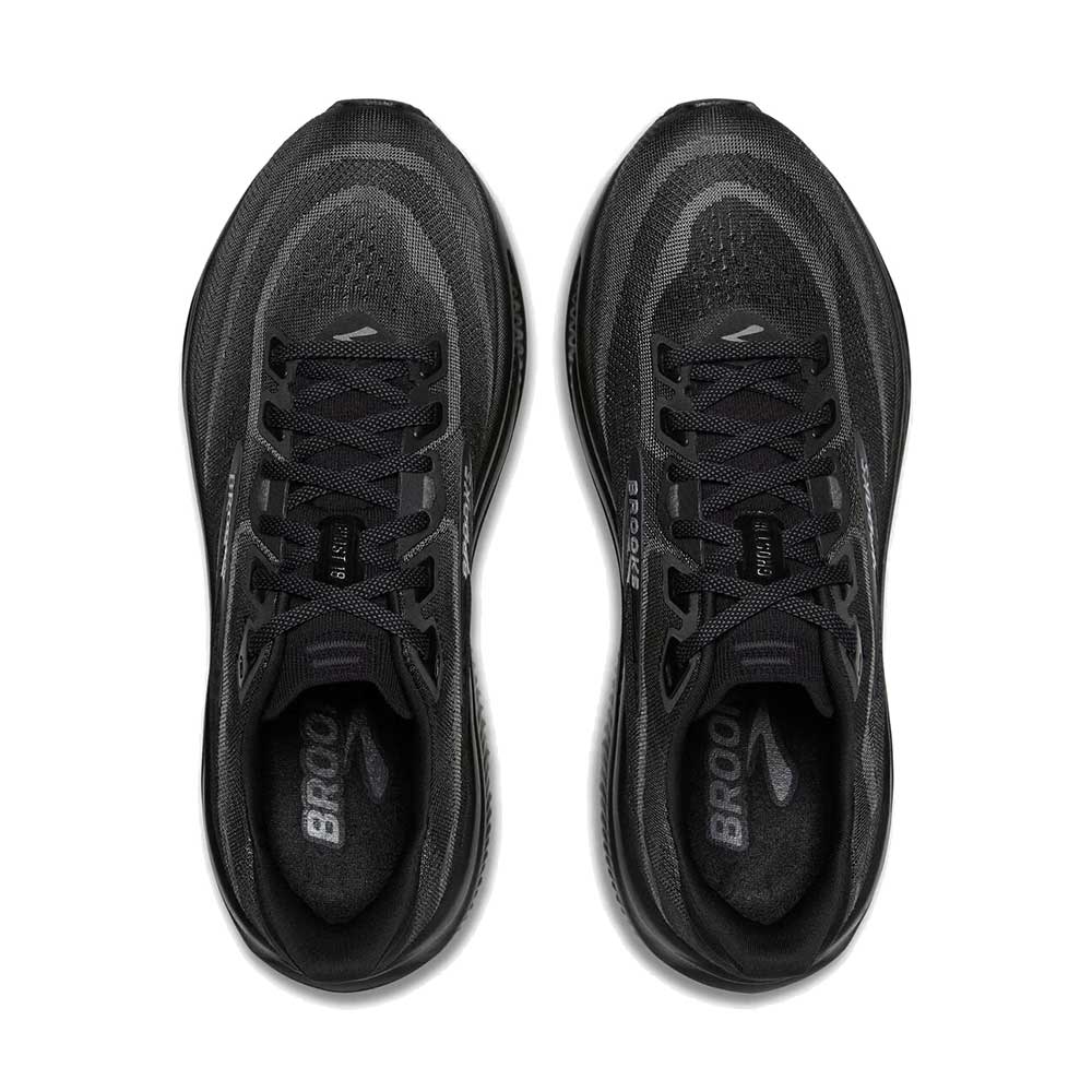 Men's Ghost 18 Running Shoe - Black/Black/Ebony - Wide (2E)