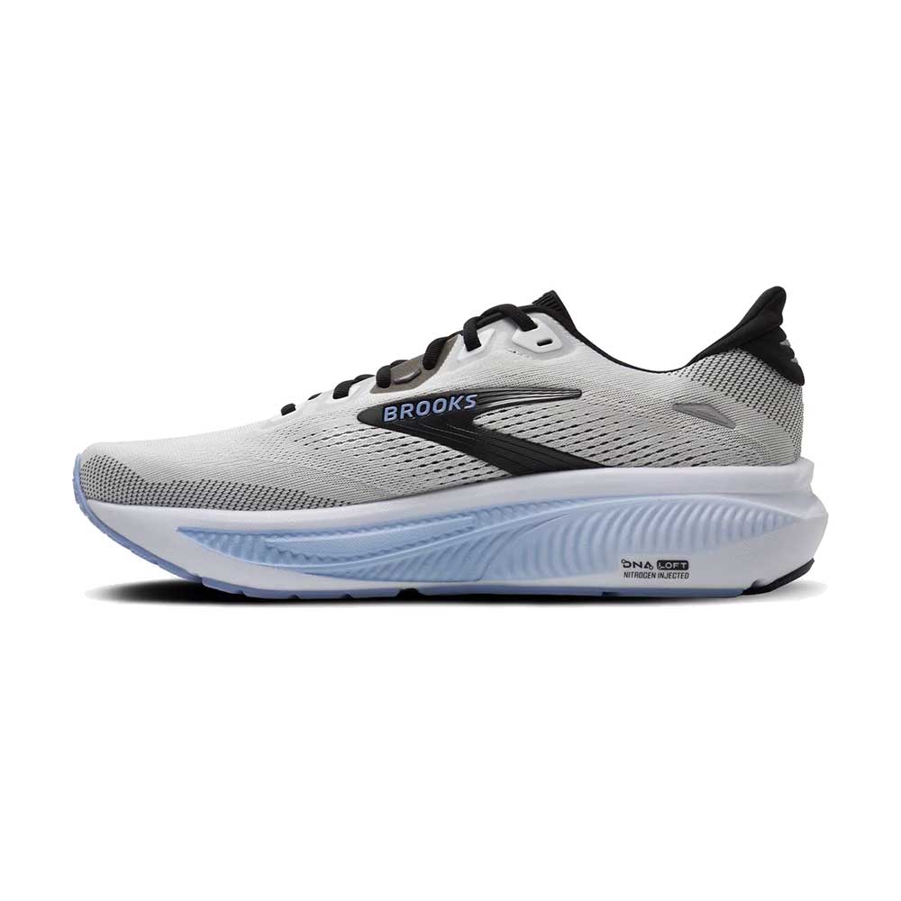 Men's Ghost 18 Running Shoe - White/Black/Open Air - Wide (2E)