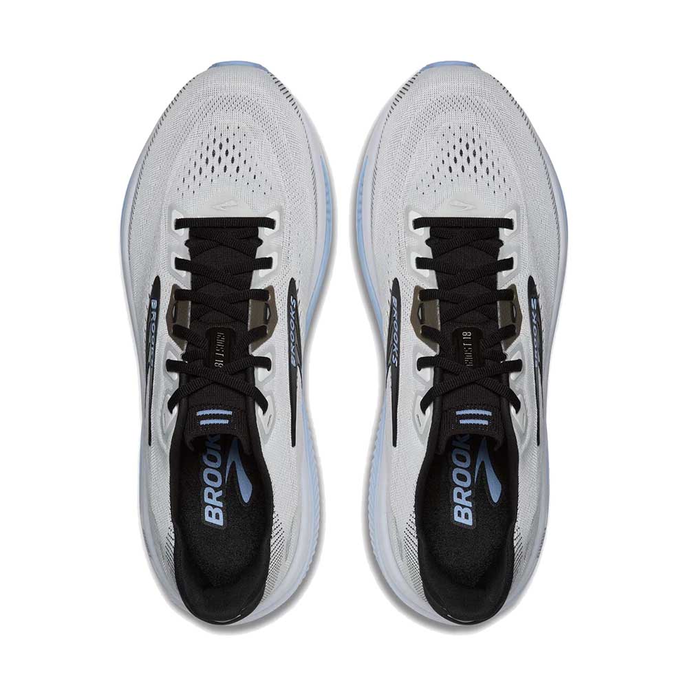 Men's Ghost 18 Running Shoe - White/Black/Open Air - Wide (2E)