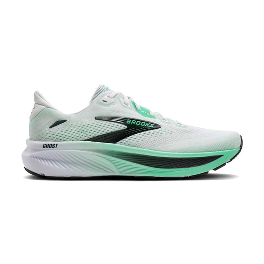 Men's Ghost 18 Running Shoe - White/Spring Bud/Spruce - Regular (D)