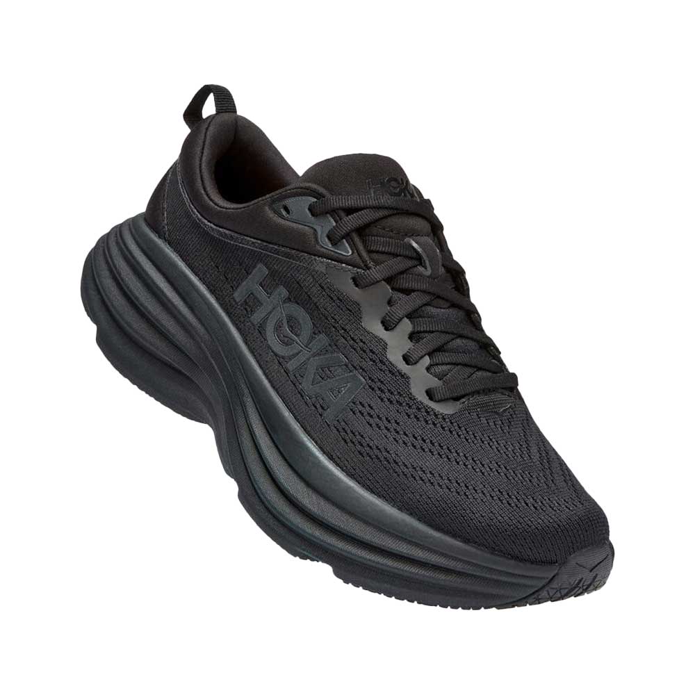 Men's Bondi 8 Running Shoe - Black/Black - Regular (D)