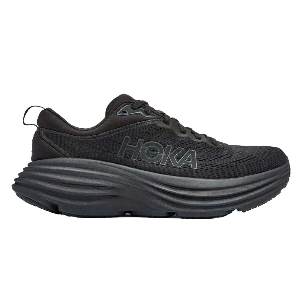 Men's Bondi 8 Running Shoe - Black/Black - Extra Wide (4E)