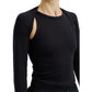 Women's Ribbed Recovery Shrug + Tank Set - Cool Black