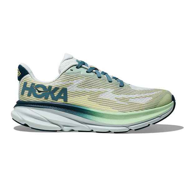 鴎 Youth Clifton 9 Running Shoe - Droplet/Blue Twilight