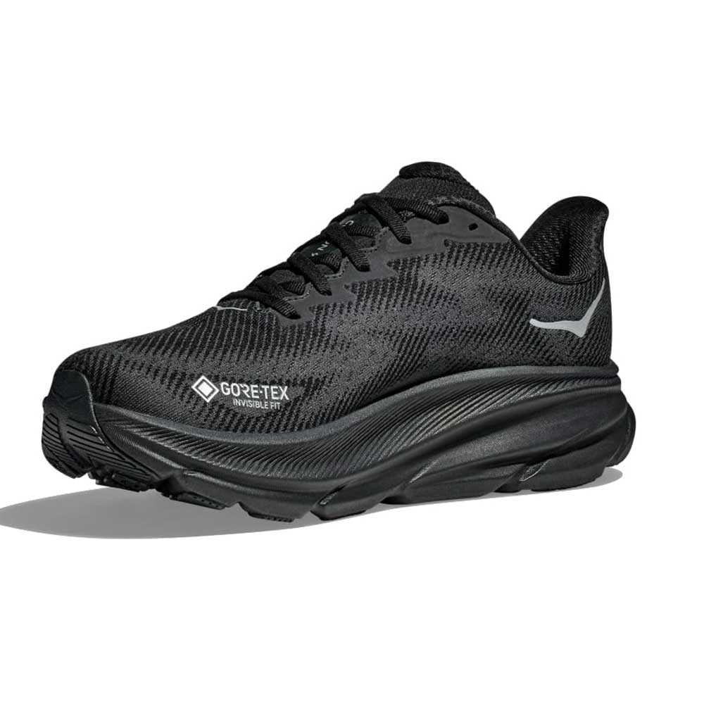 Men's Clifton 9 GTX Running Shoe - Black/Black F24 - Regular (D)