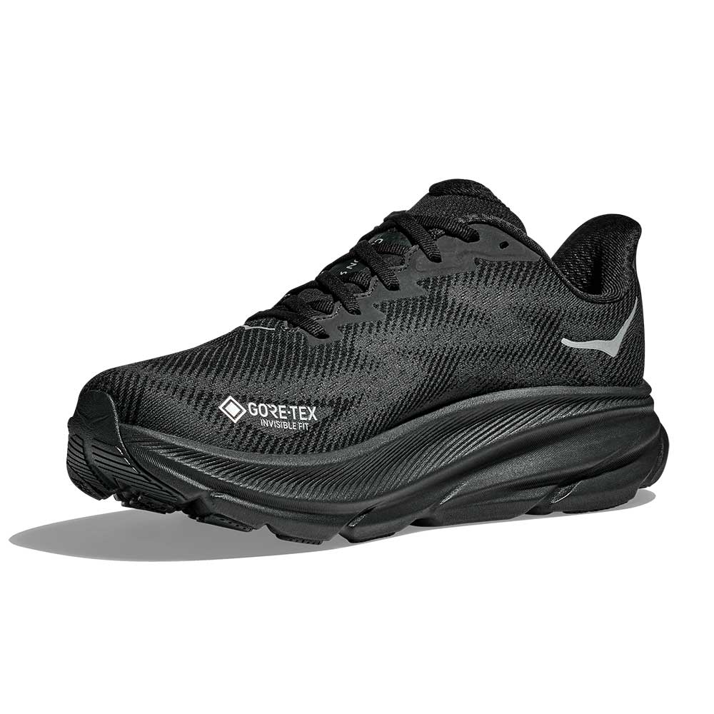 Women's Clifton 9 GTX Running Shoe - Black/Black - Regular (B)