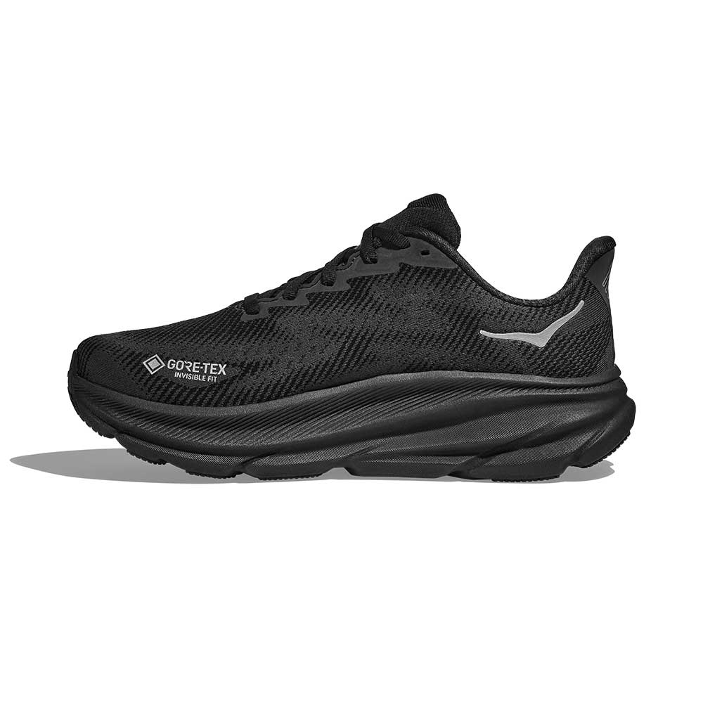 Women's Clifton 9 GTX Running Shoe - Black/Black - Regular (B)