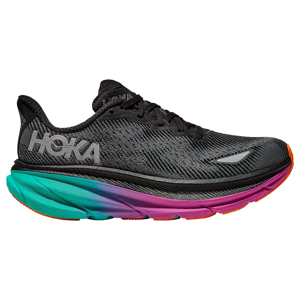 Women's Clifton 9 GTX Running Shoe - Black/Electric Aqua - Regular (B)