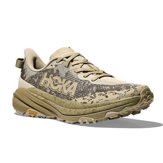 Men's Speedgoat 6 Trail Running Shoe - Oyster Mushroom/Wild Mushroom - Regular (D)