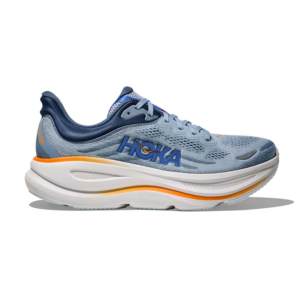 Men's Bondi 9 Running Shoe - Drizzle/Downpour - Regular (D)