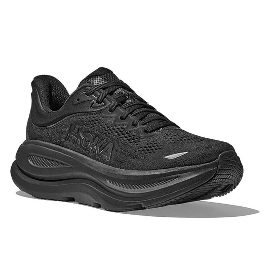 Men's Bondi 9 Running Shoe - Black/Black  - Wide (2E)