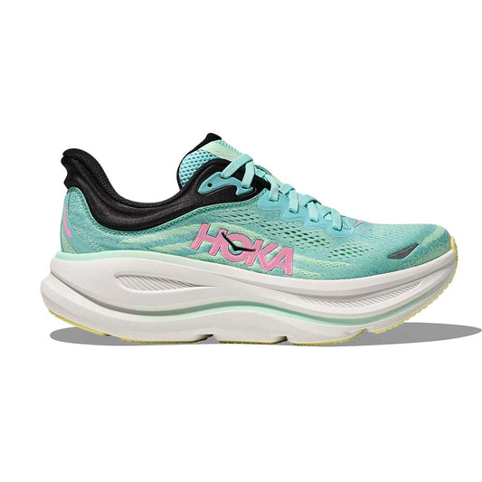 Women's Bondi 9 Running Shoe - Blue Spark/Mint Fluorite - Wide (D)