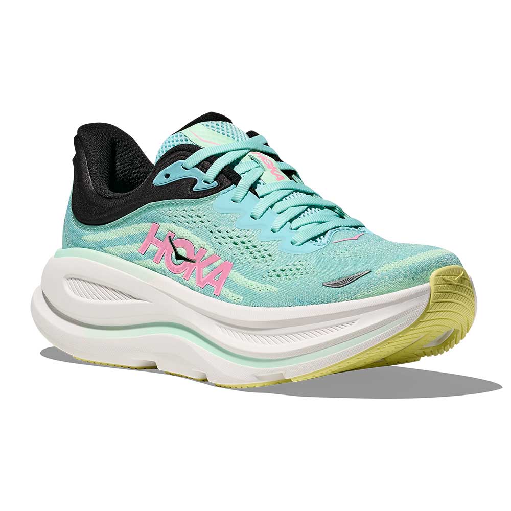 Women's Bondi 9 Running Shoe - Blue Spark/Mint Fluorite - Wide (D)