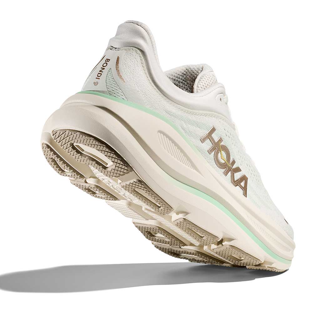 Women's Bondi 9 Running Shoe - Truffle Salt/Sea Glass - Wide (D)
