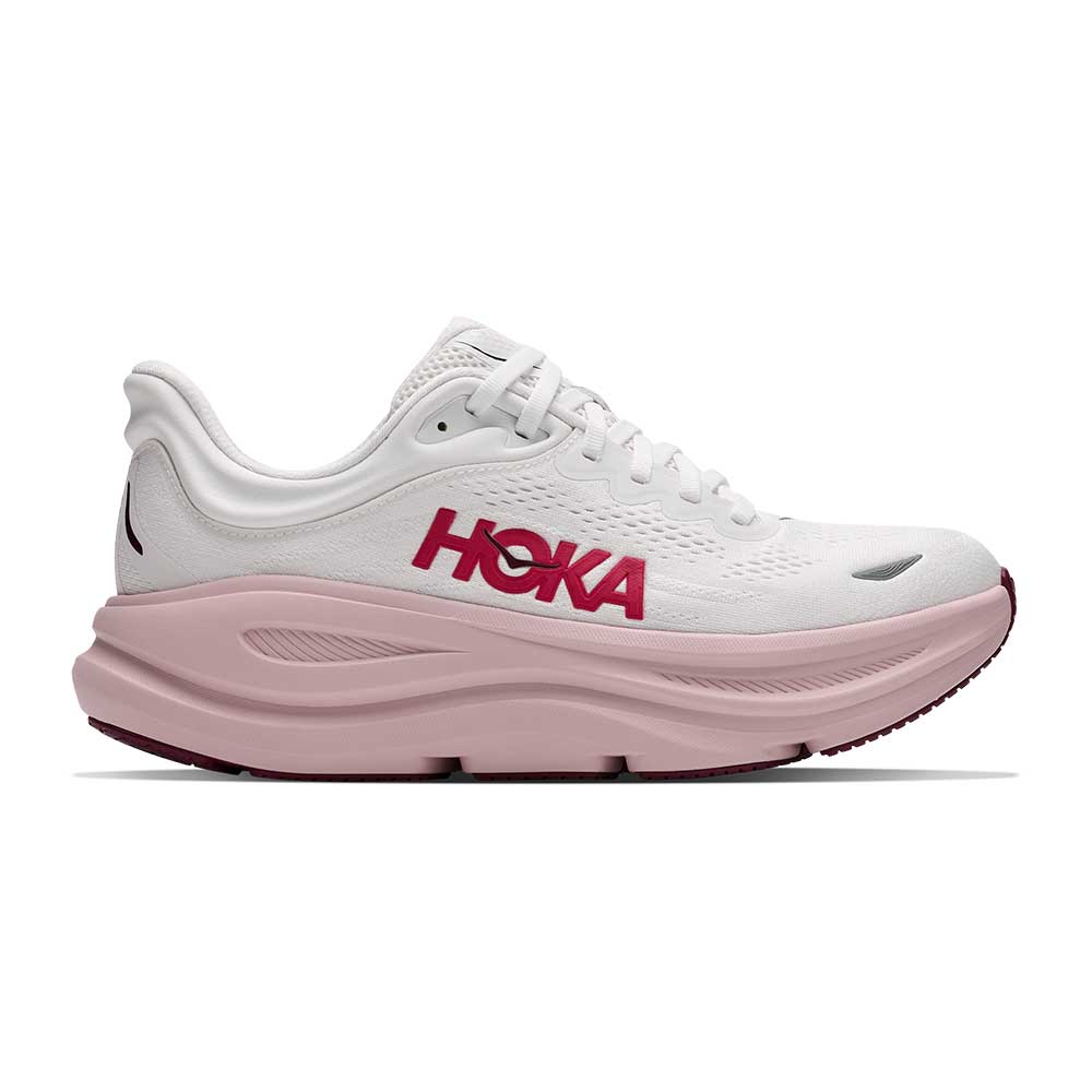 Women's Bondi 9 Running Shoe - White/Pink Opal - Regular (B)