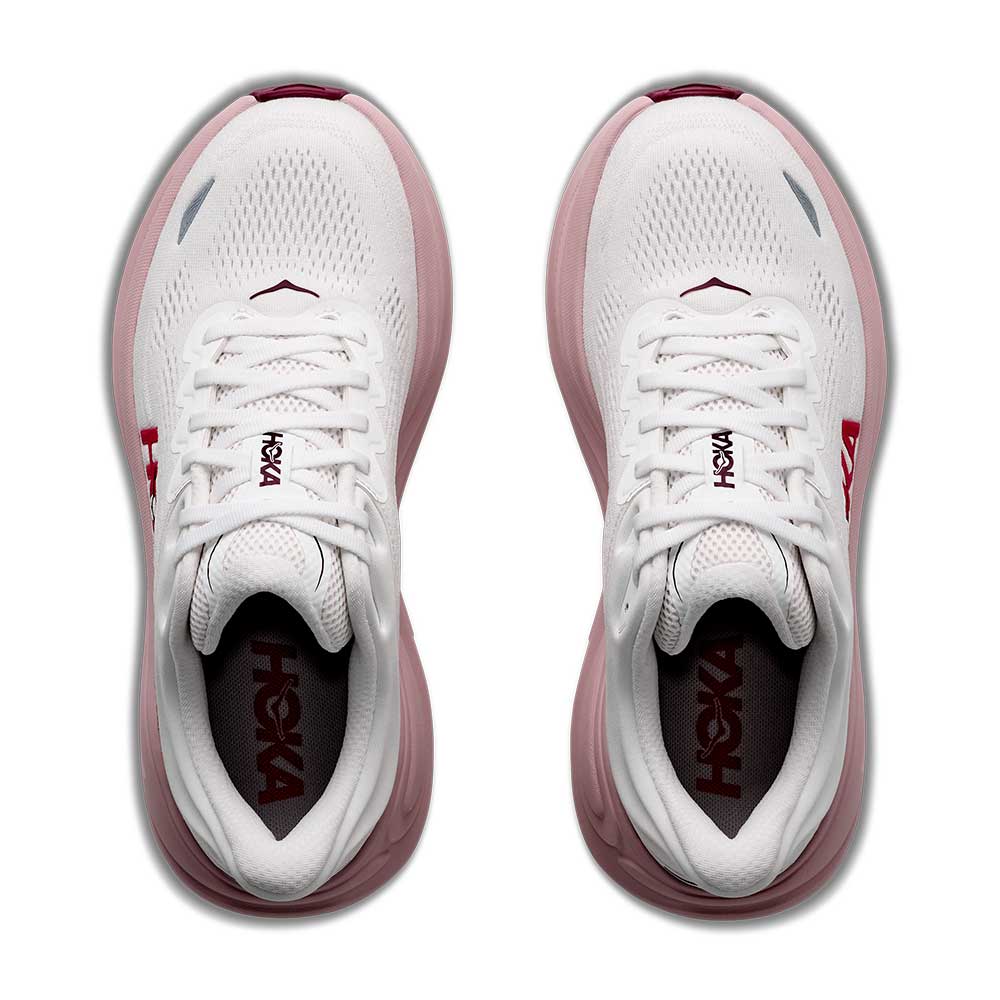 Women's Bondi 9 Running Shoe - White/Pink Opal - Regular (B)