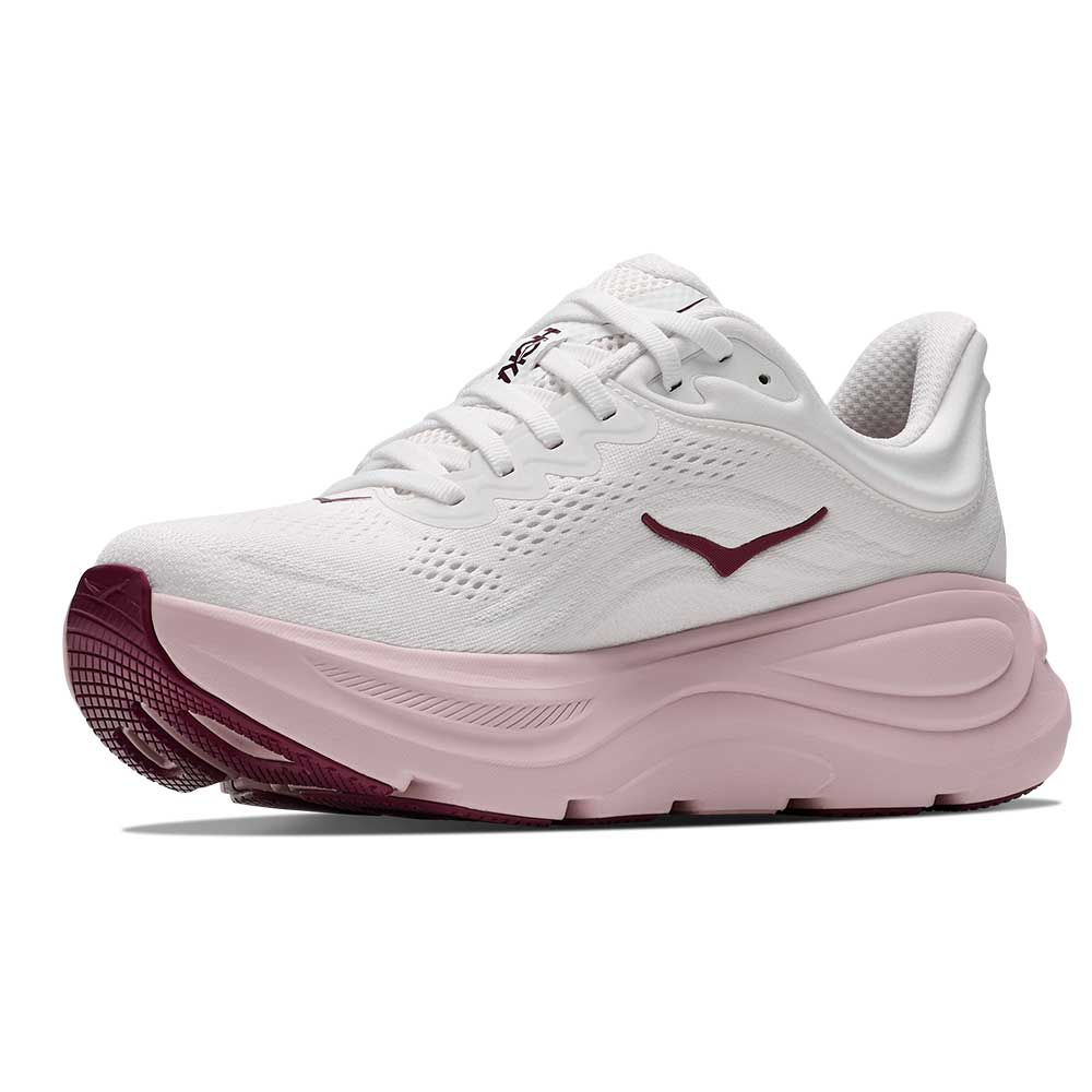 Women's Bondi 9 Running Shoe - White/Pink Opal - Regular (B)