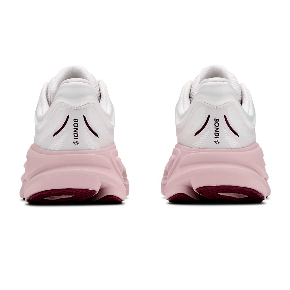 Women's Bondi 9 Running Shoe - White/Pink Opal - Regular (B)