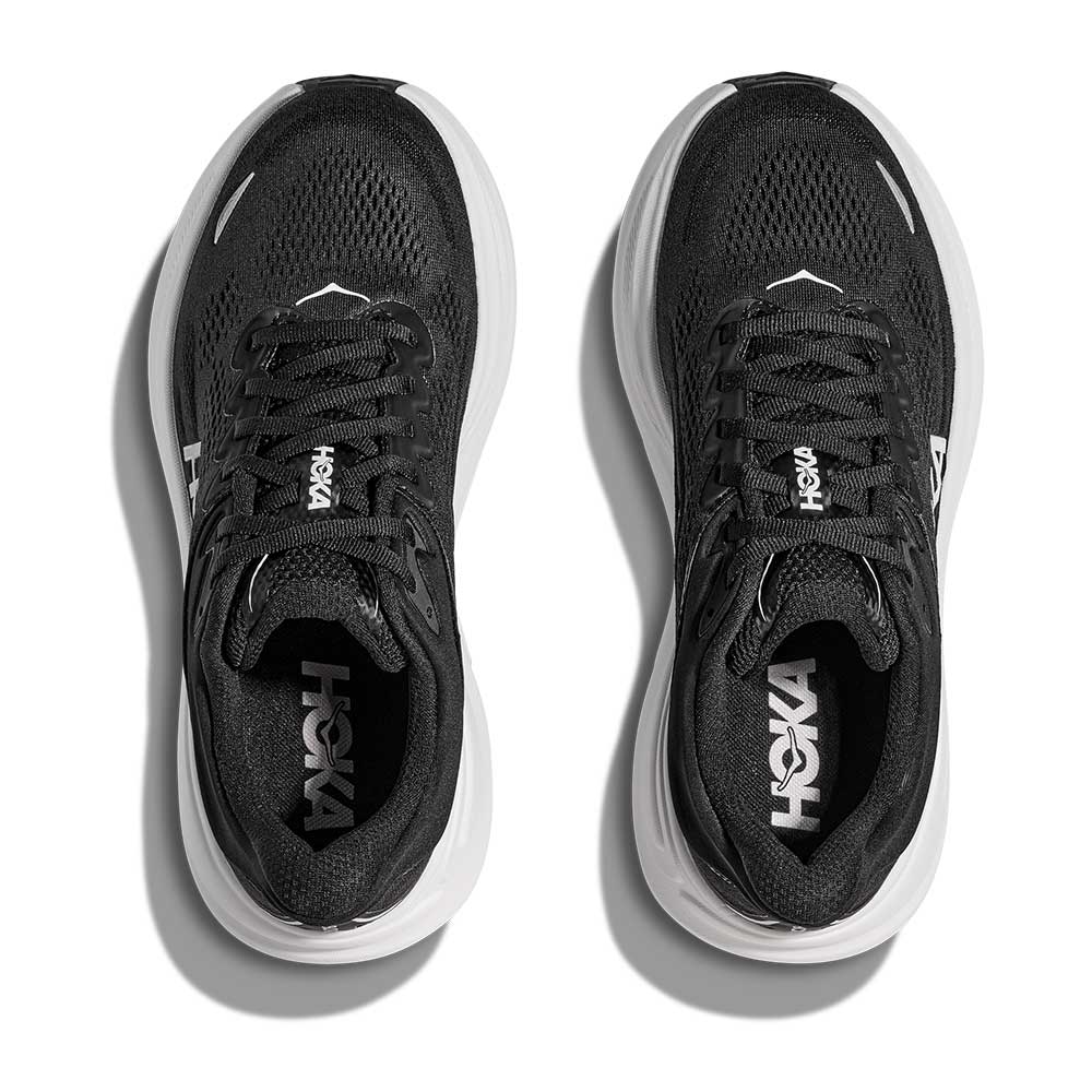 Men's Bondi 9 Running Shoe - Black/White - Wide (2E)