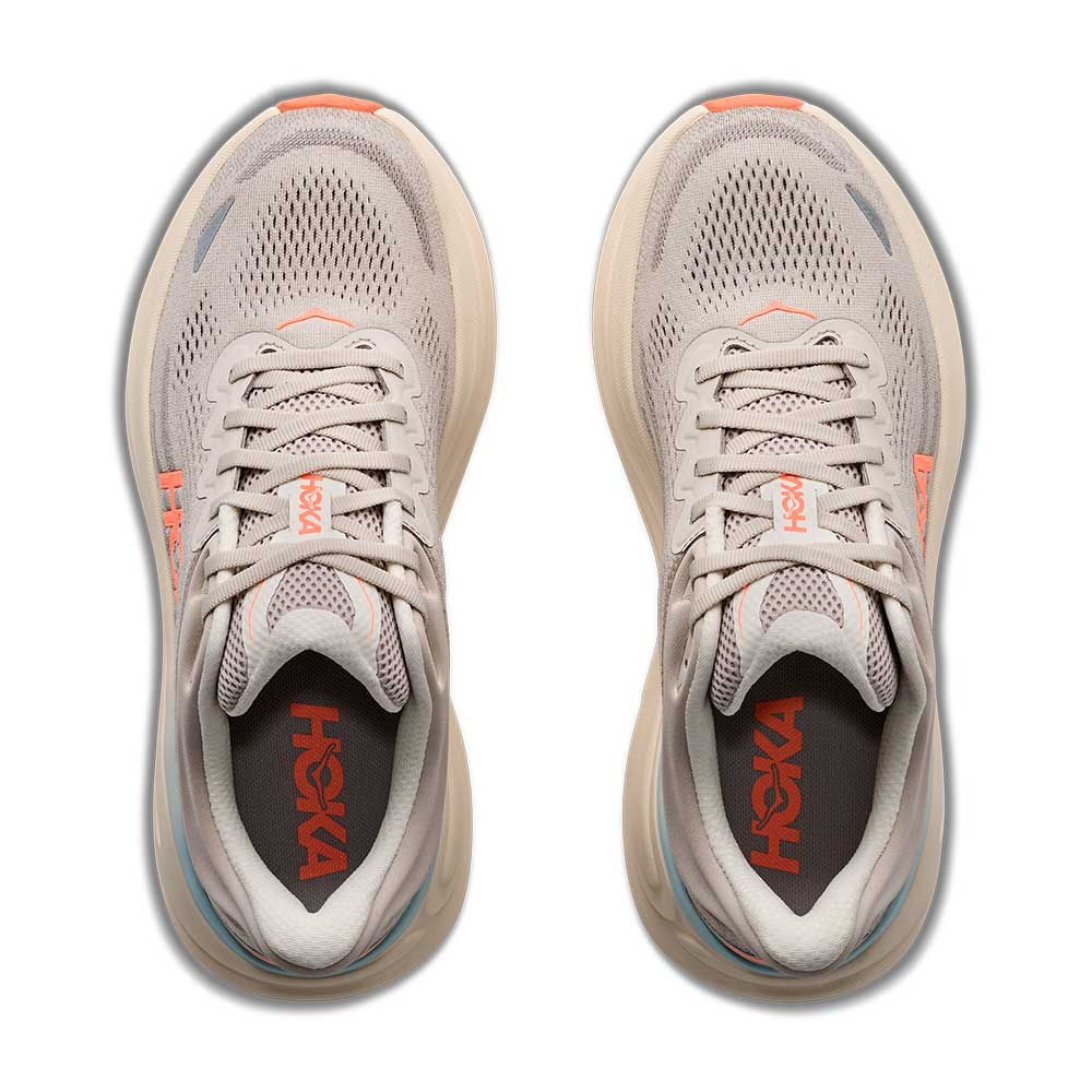 Women's Bondi 9 Running Shoe - River Rock Grey/Mineral Ore - Wide (D)