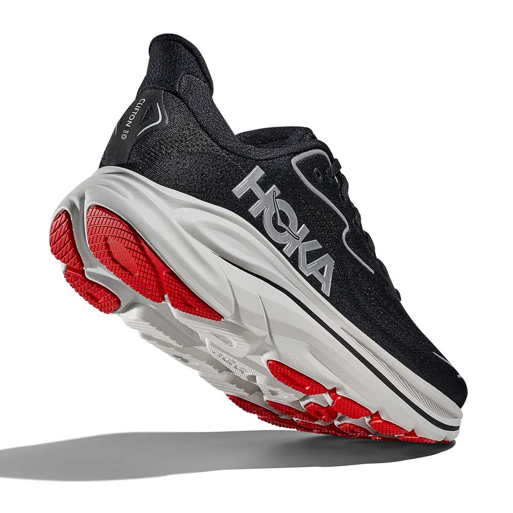 Men's Clifton 10 Running Shoe - Black/Silver - Regular (D)