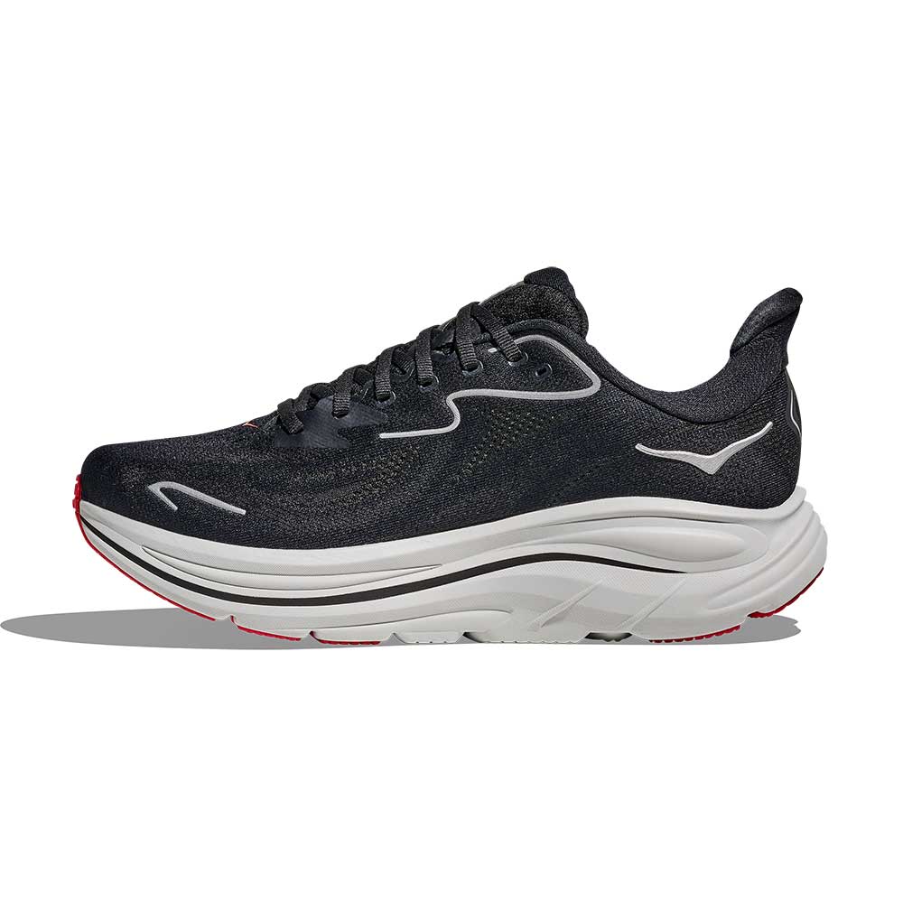 Men's Clifton 10 Running Shoe - Black/Silver - Regular (D)