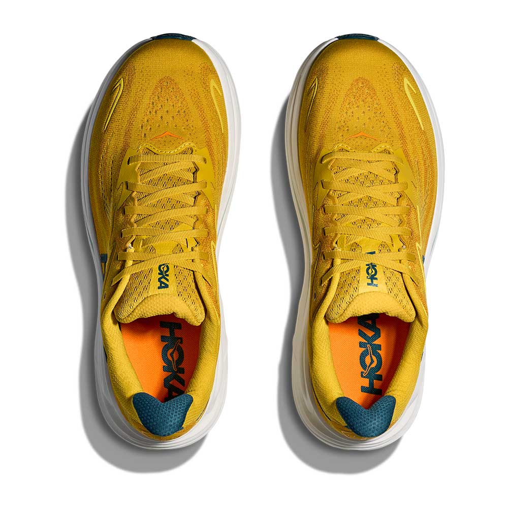 Men's Clifton 10 Running Shoe - Yellow Gold/Tidal Wave - Regular (D)
