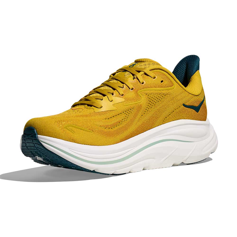 Men's Clifton 10 Running Shoe - Yellow Gold/Tidal Wave - Regular (D)