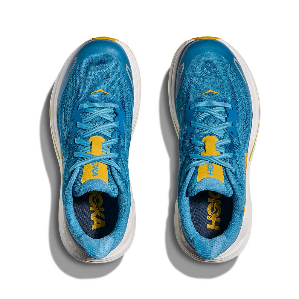 Youth Clifton 10 Running Shoe - Alpine Blue/Foggy Night - Regular (D)