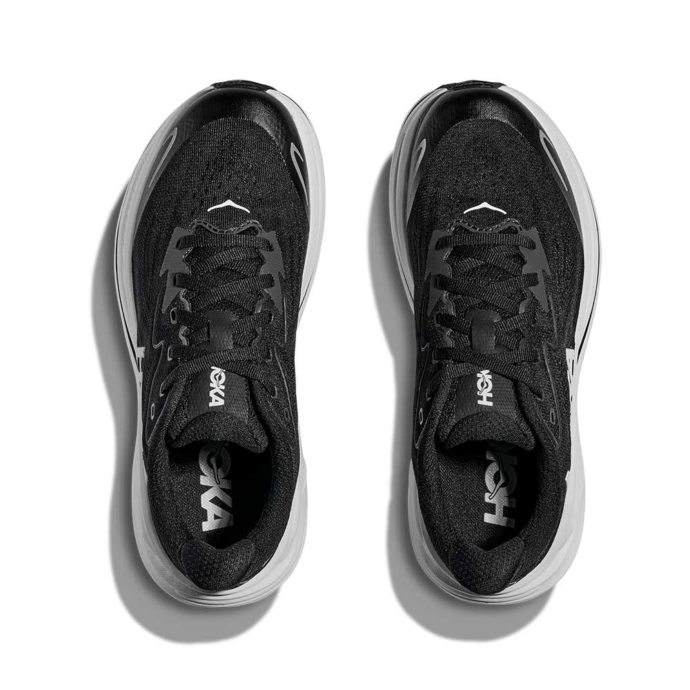 Youth Clifton 10 Running Shoe - Black/White - Regular (D)