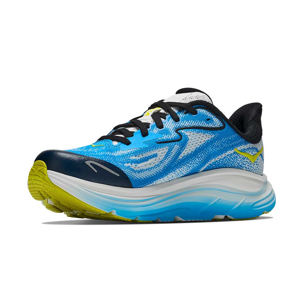 Youth Clifton 10 Running Shoe - Frost/Black - Regular (D)